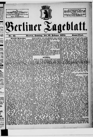 Berliner Tageblatt und Handels-Zeitung vom 22.02.1874