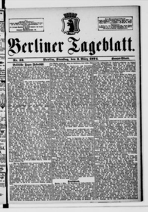 Berliner Tageblatt und Handels-Zeitung vom 03.03.1874