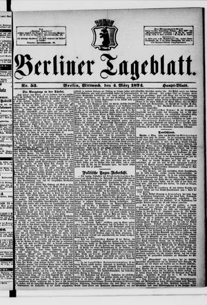 Berliner Tageblatt und Handels-Zeitung vom 04.03.1874