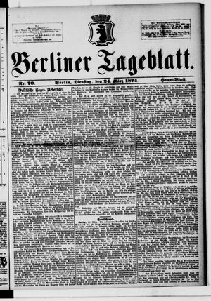 Berliner Tageblatt und Handels-Zeitung vom 24.03.1874