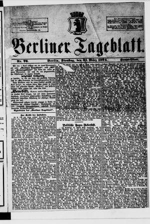 Berliner Tageblatt und Handels-Zeitung vom 31.03.1874