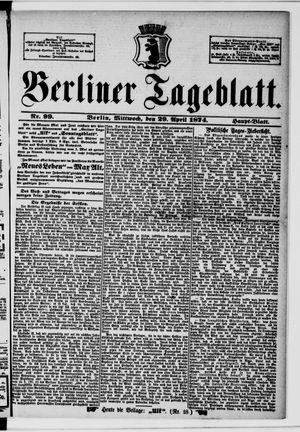 Berliner Tageblatt und Handels-Zeitung vom 29.04.1874