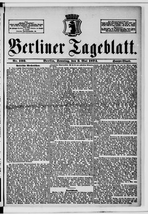 Berliner Tageblatt und Handels-Zeitung vom 03.05.1874
