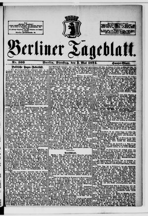 Berliner Tageblatt und Handels-Zeitung vom 05.05.1874