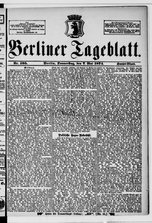 Berliner Tageblatt und Handels-Zeitung vom 07.05.1874