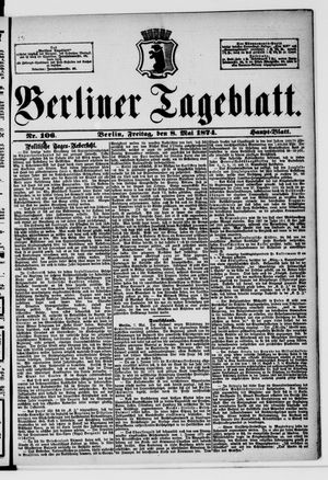 Berliner Tageblatt und Handels-Zeitung vom 08.05.1874