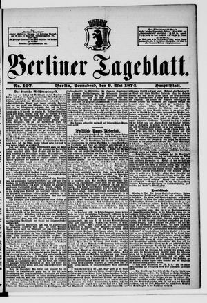 Berliner Tageblatt und Handels-Zeitung vom 09.05.1874