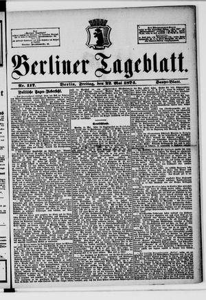 Berliner Tageblatt und Handels-Zeitung vom 22.05.1874