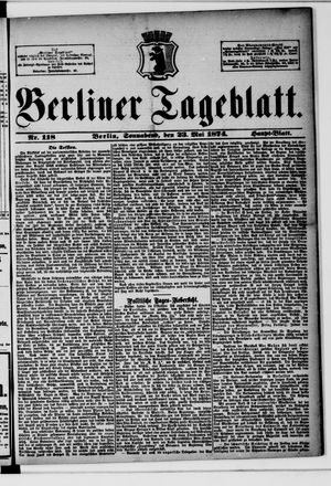 Berliner Tageblatt und Handels-Zeitung vom 23.05.1874