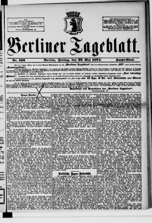Berliner Tageblatt und Handels-Zeitung vom 29.05.1874