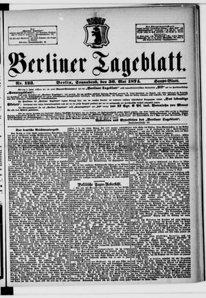 Berliner Tageblatt und Handels-Zeitung vom 30.05.1874