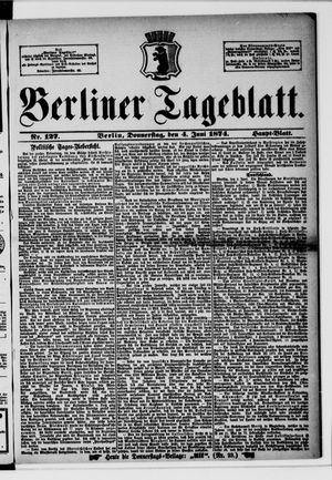 Berliner Tageblatt und Handels-Zeitung vom 04.06.1874