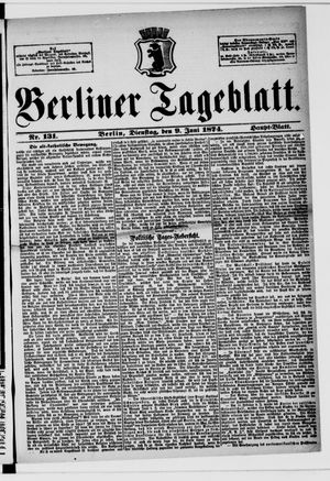 Berliner Tageblatt und Handels-Zeitung vom 09.06.1874