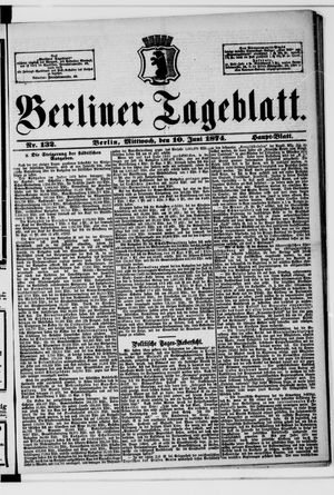 Berliner Tageblatt und Handels-Zeitung vom 10.06.1874
