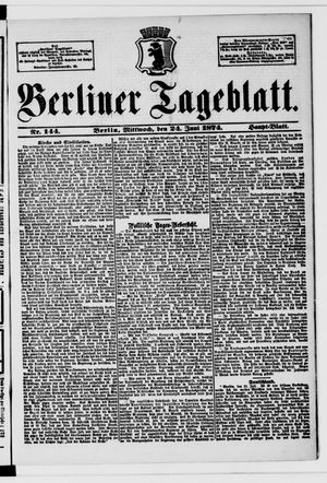 Berliner Tageblatt und Handels-Zeitung on Jun 24, 1874