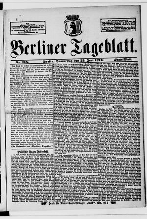 Berliner Tageblatt und Handels-Zeitung on Jun 25, 1874