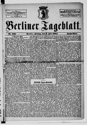 Berliner Tageblatt und Handels-Zeitung vom 03.07.1874
