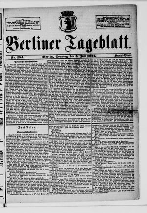 Berliner Tageblatt und Handels-Zeitung on Jul 5, 1874