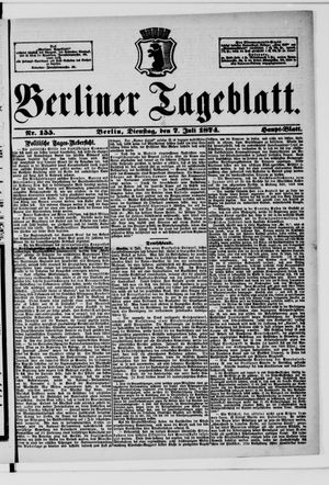 Berliner Tageblatt und Handels-Zeitung vom 07.07.1874