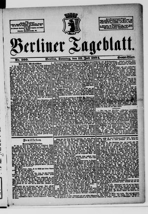 Berliner Tageblatt und Handels-Zeitung vom 12.07.1874