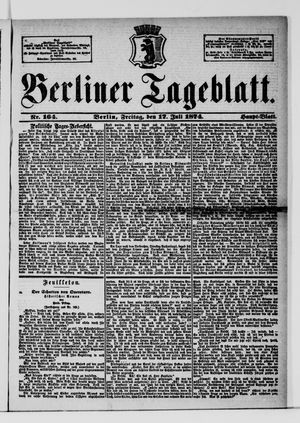 Berliner Tageblatt und Handels-Zeitung vom 17.07.1874