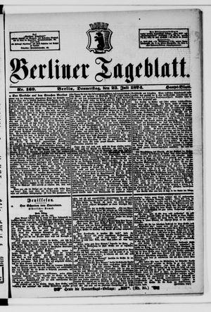 Berliner Tageblatt und Handels-Zeitung on Jul 23, 1874