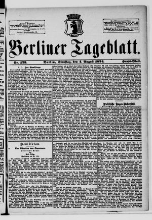 Berliner Tageblatt und Handels-Zeitung vom 04.08.1874