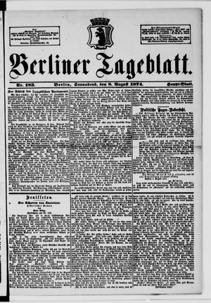Berliner Tageblatt und Handels-Zeitung vom 08.08.1874