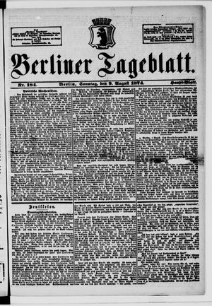 Berliner Tageblatt und Handels-Zeitung vom 09.08.1874