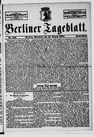 Berliner Tageblatt und Handels-Zeitung vom 12.08.1874