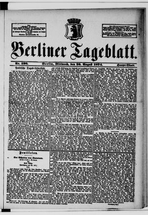 Berliner Tageblatt und Handels-Zeitung vom 26.08.1874