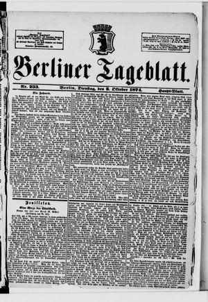 Berliner Tageblatt und Handels-Zeitung vom 06.10.1874