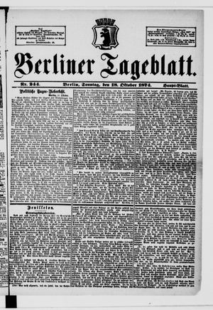 Berliner Tageblatt und Handels-Zeitung on Oct 18, 1874