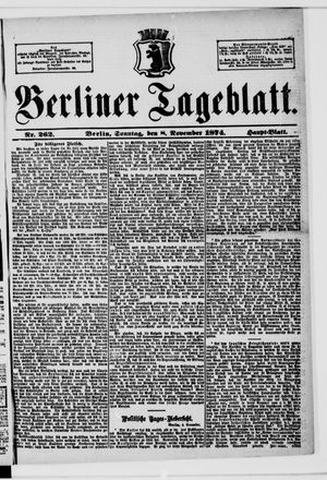 Berliner Tageblatt und Handels-Zeitung vom 08.11.1874