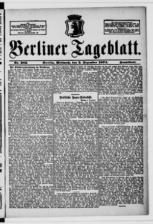 Berliner Tageblatt und Handels-Zeitung vom 02.12.1874