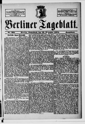 Berliner Tageblatt und Handels-Zeitung vom 12.12.1874