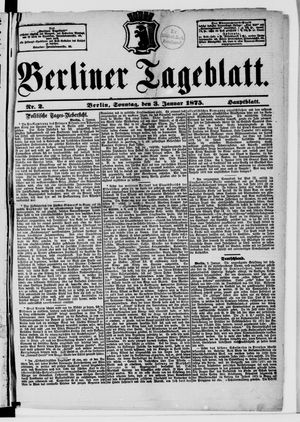 Berliner Tageblatt und Handels-Zeitung vom 03.01.1875