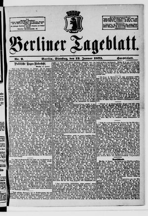 Berliner Tageblatt und Handels-Zeitung vom 12.01.1875