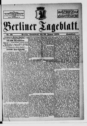 Berliner Tageblatt und Handels-Zeitung vom 23.01.1875