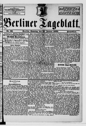 Berliner Tageblatt und Handels-Zeitung vom 31.01.1875