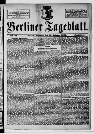 Berliner Tageblatt und Handels-Zeitung vom 14.02.1875