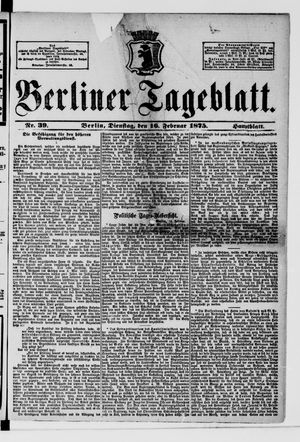 Berliner Tageblatt und Handels-Zeitung vom 16.02.1875