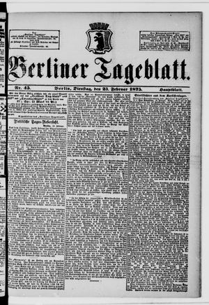 Berliner Tageblatt und Handels-Zeitung on Feb 23, 1875