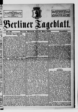 Berliner Tageblatt und Handels-Zeitung vom 10.03.1875