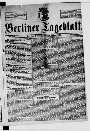 Berliner Tageblatt und Handels-Zeitung vom 28.03.1875