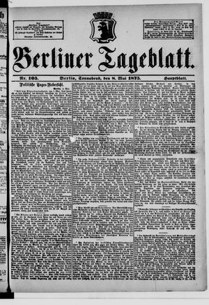 Berliner Tageblatt und Handels-Zeitung vom 08.05.1875