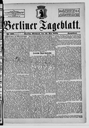 Berliner Tageblatt und Handels-Zeitung vom 12.05.1875