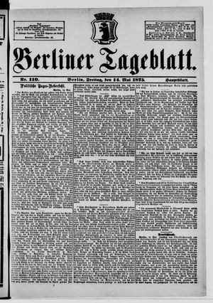 Berliner Tageblatt und Handels-Zeitung vom 14.05.1875