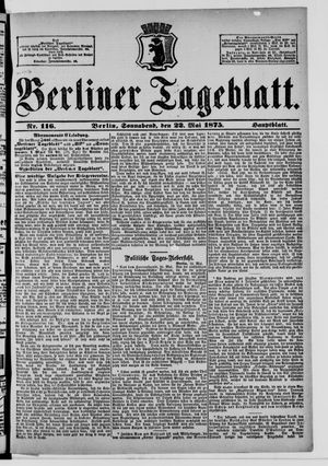 Berliner Tageblatt und Handels-Zeitung vom 22.05.1875