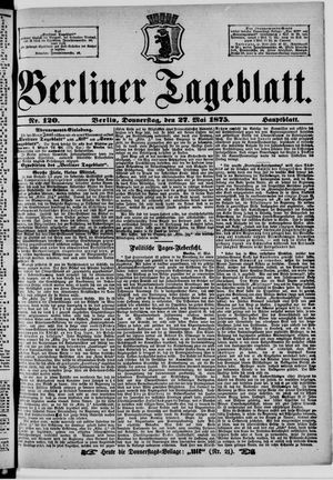 Berliner Tageblatt und Handels-Zeitung vom 27.05.1875